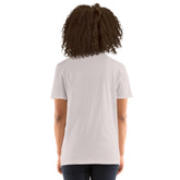 White unisex short-sleeve T-shirt, back view