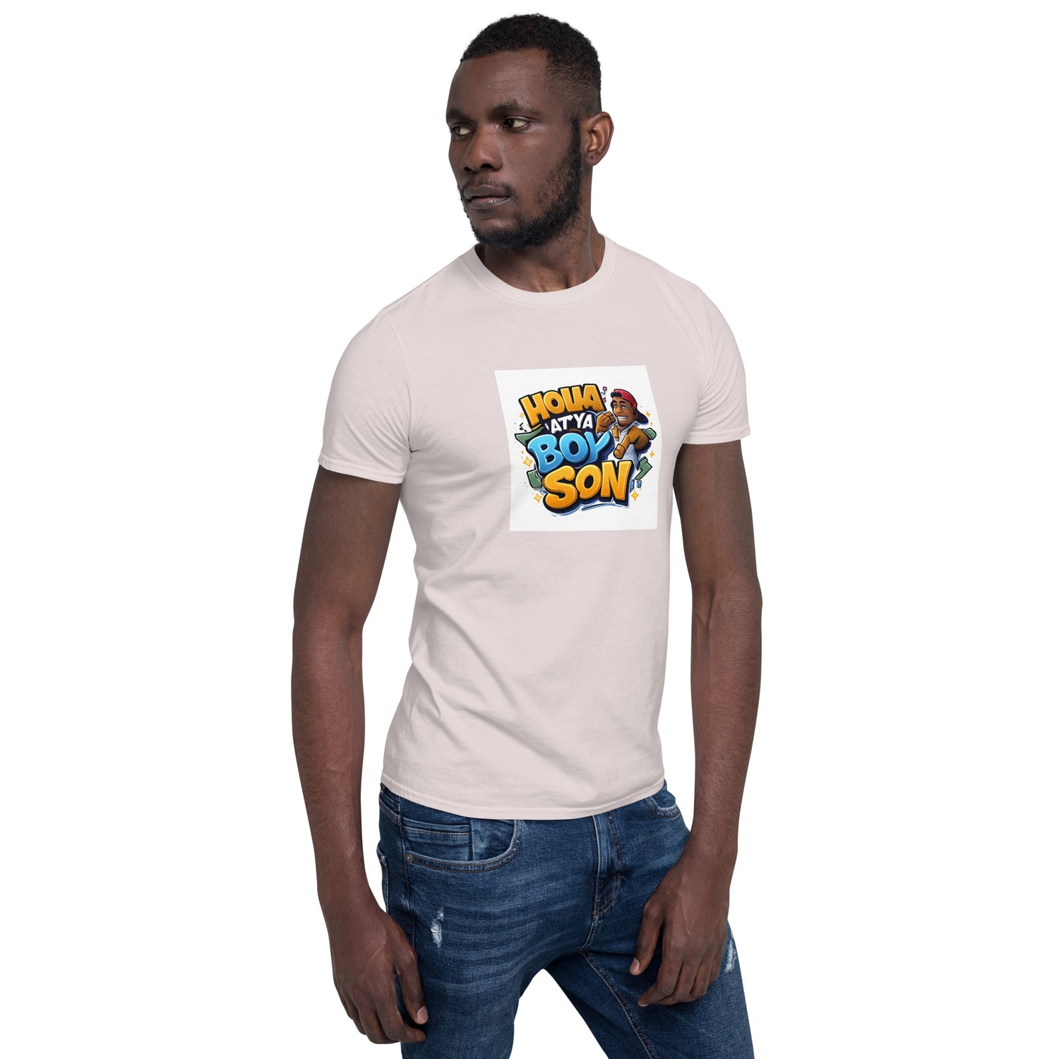 White T-shirt, front chest graphic &