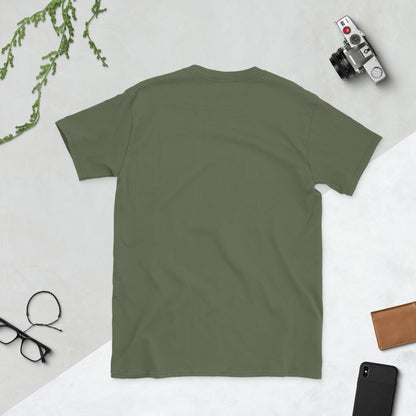 Unisex T-shirt Military Green, Rückansicht ohne Aufdruck