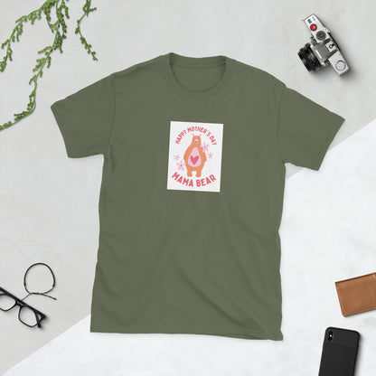 Unisex T-shirt Military Green mit frontmotiv „Happy Mother&