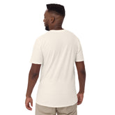 Unisex short-sleeve T-shirt, off-white, crew neck, plain back