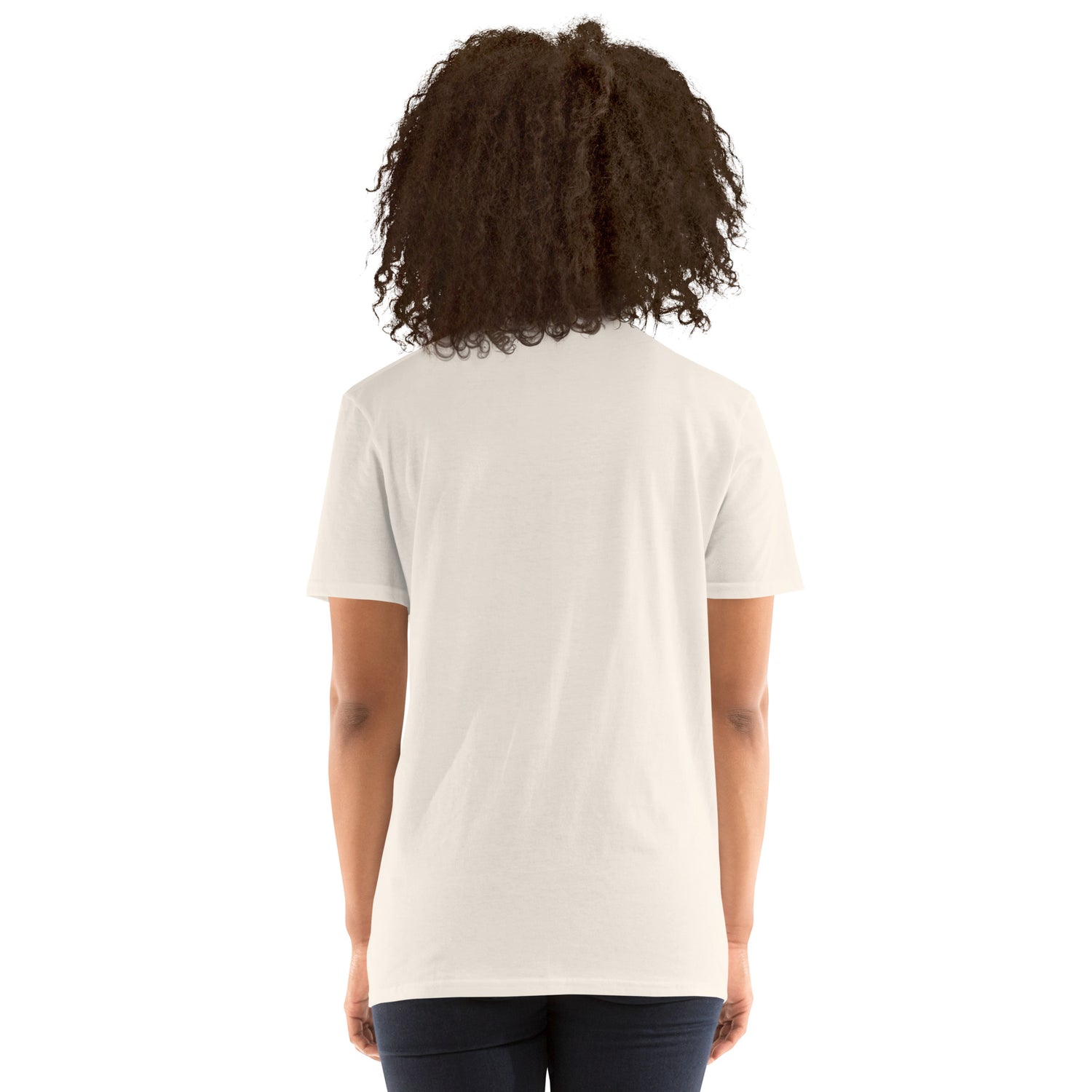 Premium T-shirt in white, back view