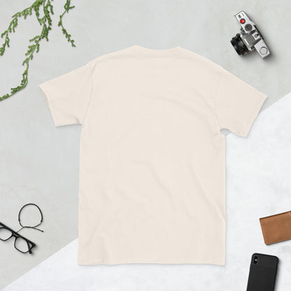 Natural/cream unisex short-sleeve T-shirt, plain back view (no visible print)
