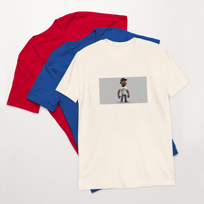 White short-sleeve unisex T-shirt, centered front graphic