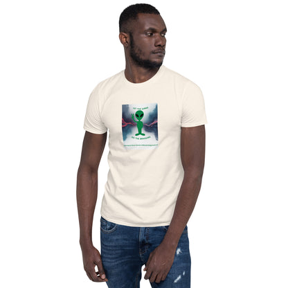 Natural T-shirt front graphic panel, crew neck, short sleeves