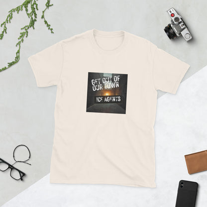 MIS Apparel streetwear T-shirt, natural with front square graphic
