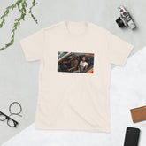 Graphic tee in cream with rectangular photo-style front print