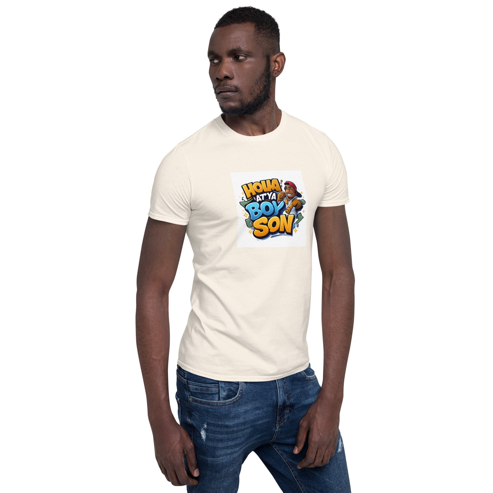 Light natural T-shirt, front graphic &