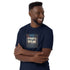 Navy unisex short-sleeve T-shirt, “STREETS SPEAK” front graphic centered