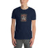 Navy unisex T-Shirt mit Frontprint „Money in Cash“.