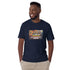 Navy unisex short-sleeve T-shirt with centered “BLACK HISTORY MONTH IGNORED” graphic.