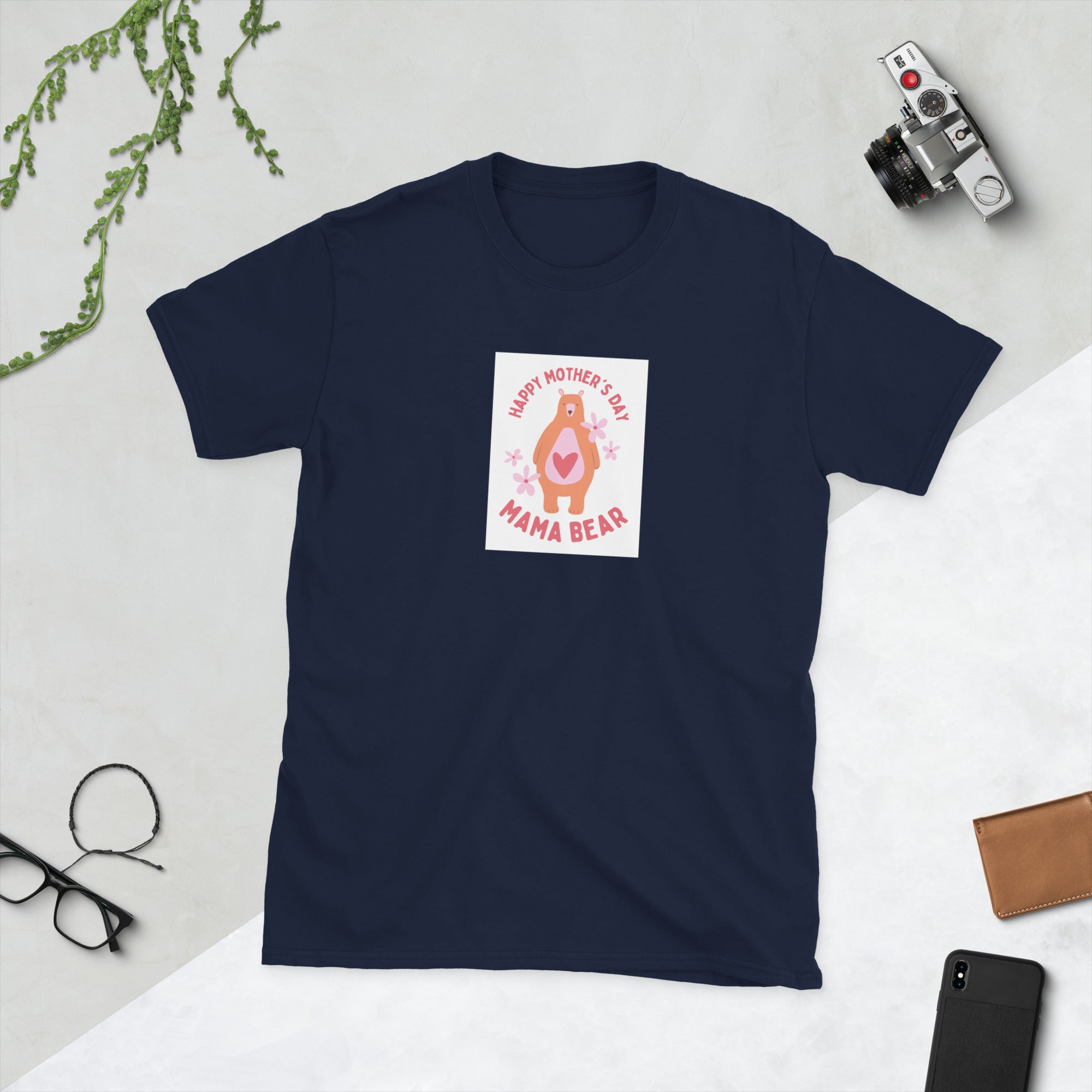Unisex T-shirt navy blau mit frontmotiv „Happy Mother&