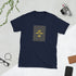 Navy crewneck graphic t-shirt with black square &