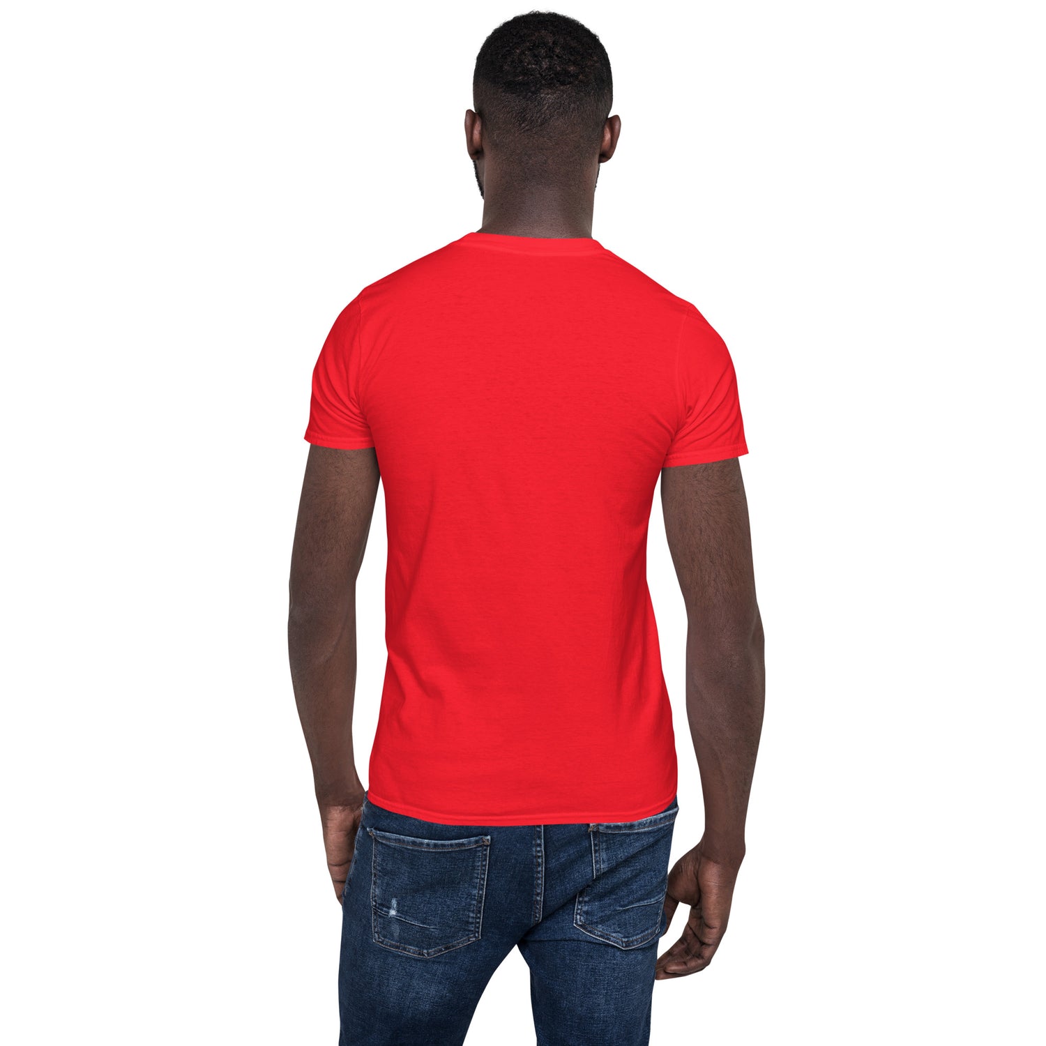 Red back view T-shirt, crew neck, short sleeves