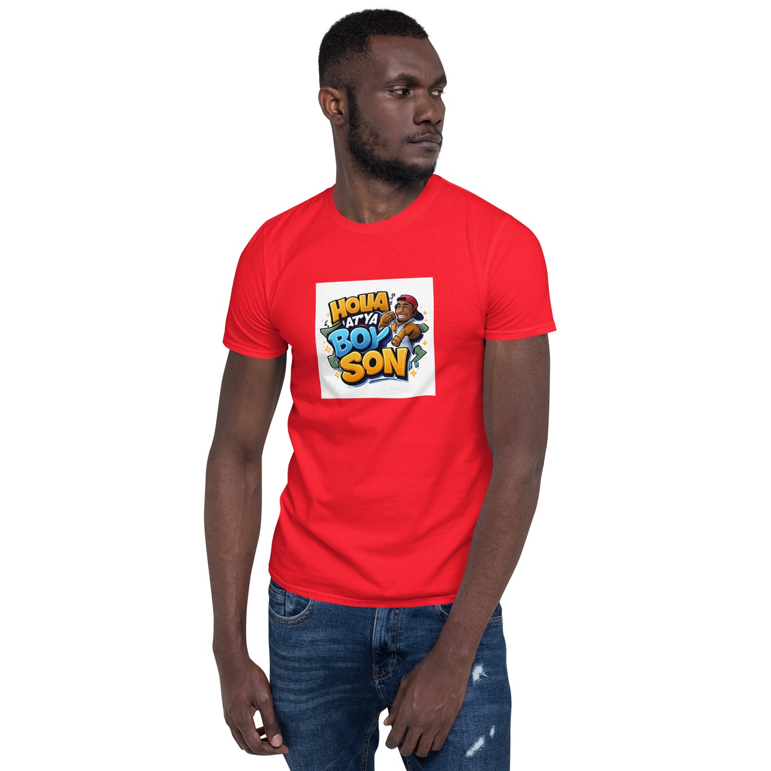Move In Silence Unisex T-Shirt l Red, kurzärmelig; Frontgrafik mit Schrift