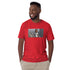 Unisex short-sleeve T-shirt (red) with front photo graphic