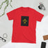 Red crewneck graphic t-shirt with black square &
