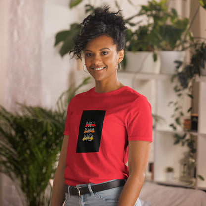 Unisex T-shirt, red, crew neck with square logo graphic on front
