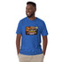 Blue unisex short-sleeve T-shirt with centered “BLACK HISTORY MONTH IGNORED” graphic.