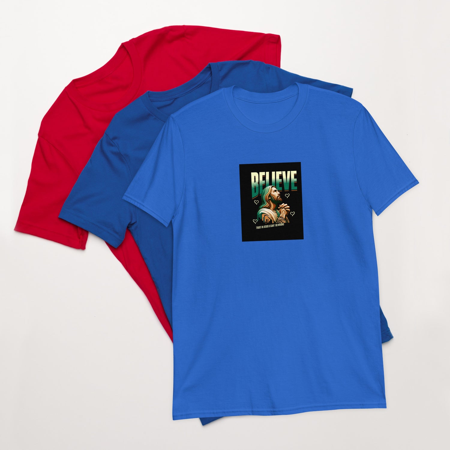 Royal blue unisex T-shirt with &