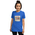 Blue unisex graphic T-shirt with square &