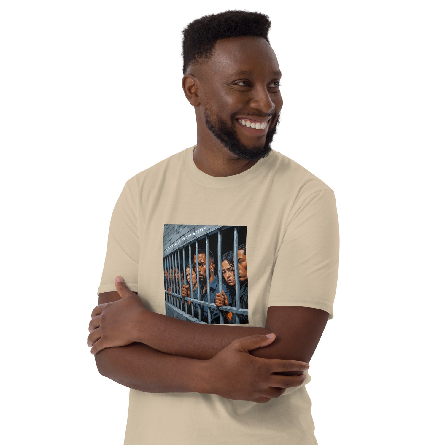 Natural Move In Silence T-shirt with front bar graphic print