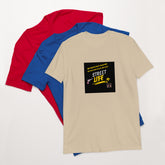 Set of unisex short-sleeve T-shirts in light sand and blue with Street Life graphic on chest