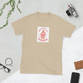 Unisex short-sleeve T-shirt, sand, front graphic with “Happy Mother’s Day” and “Mama Bear”.