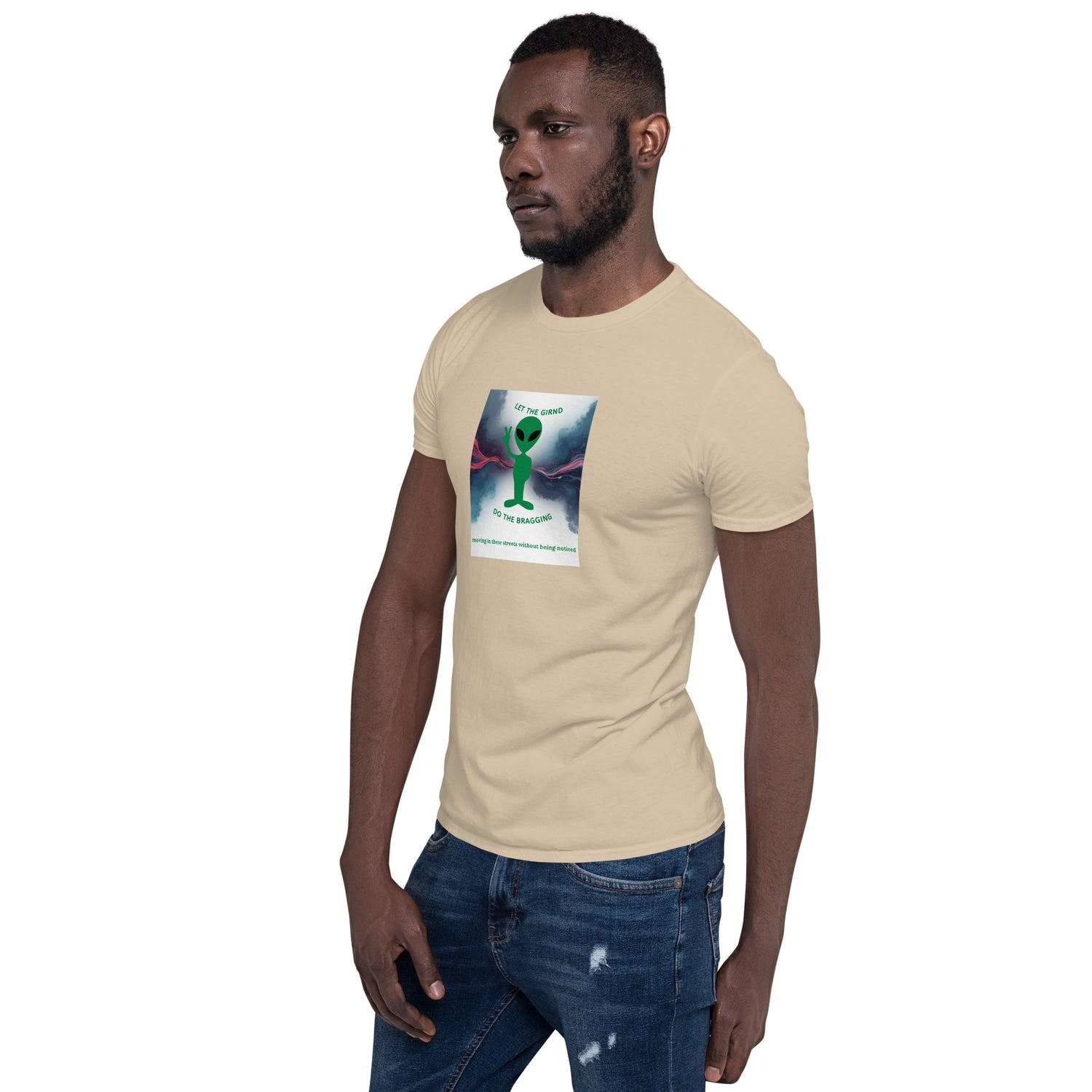 Let The Grind Do The Bragging T-shirt, natural/beige heather short-sleeve