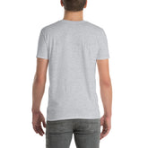 Heather gray unisex short-sleeve T-shirt, back view