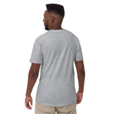 Light pink unisex short-sleeve T-shirt with front square statement graphic