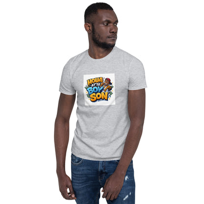Holla At Ya Boy Son unisex T-shirt, heather grau, Rundhalsausschnitt, Frontprint