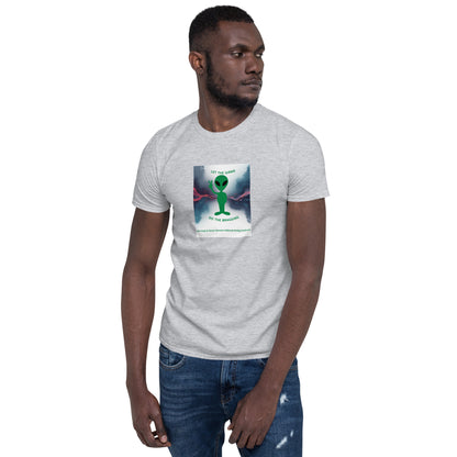 Let The Grind Do The Bragging T-Shirt, meliert grau, Front-Print im Quadrat