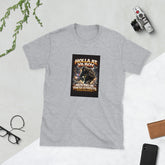 Heather gray graphic streetwear tee with front square cat print