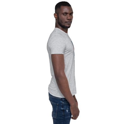 Sport Grey T-shirt side view, crew neck, short sleeves, unisex