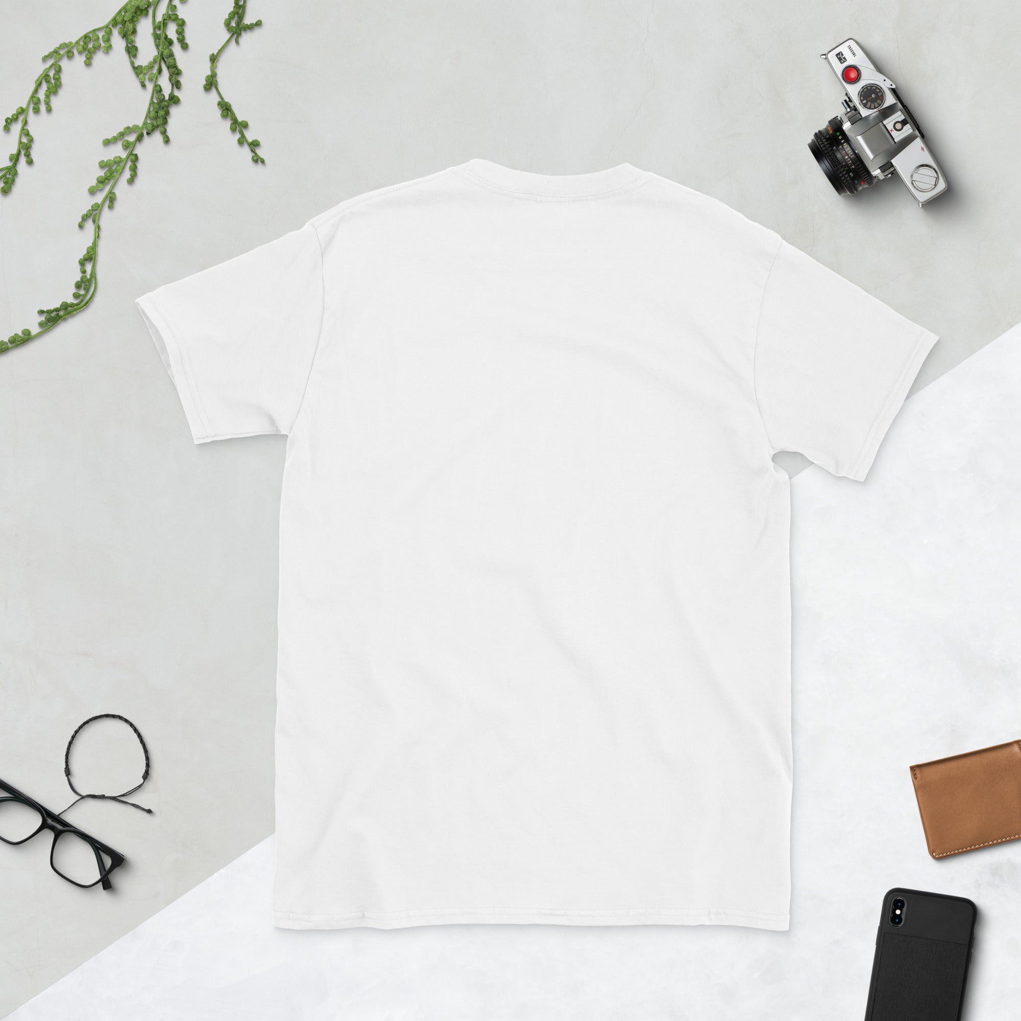 Unisex T-Shirt con maniche corte, bianco, vista posteriore liscia