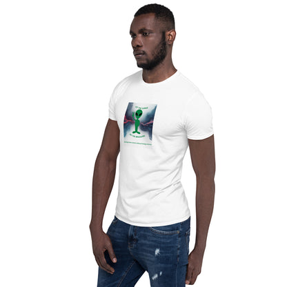 Let The Grind Do The Bragging unisex T-shirt, white, three-quarter front view