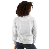 Sport Grey hoodie back view with adjustable hood and kangaroo pocket.
