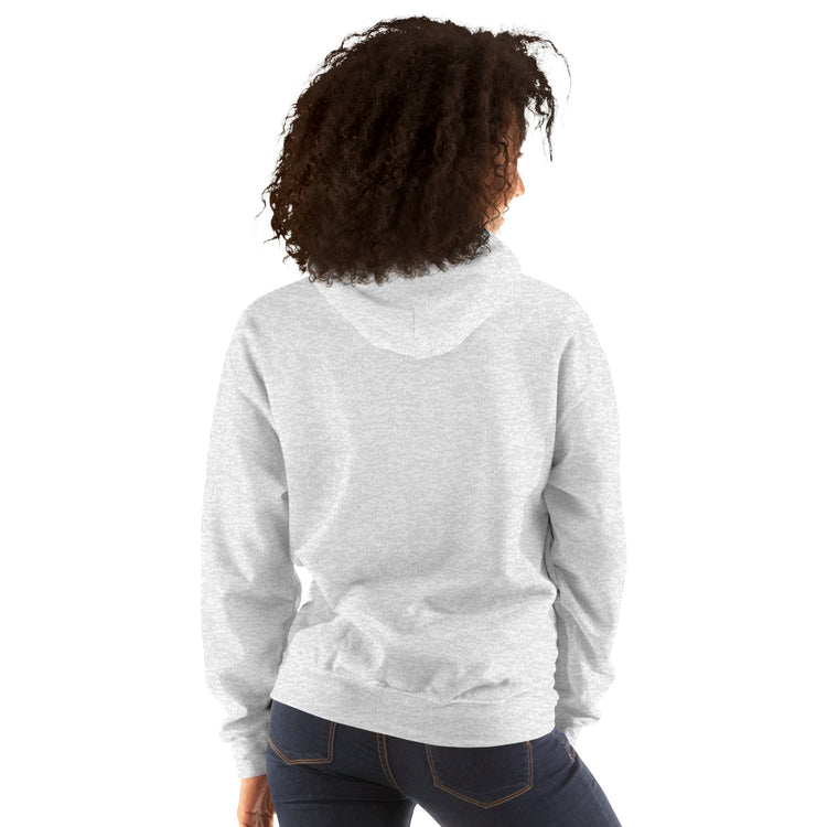 Sport Grey hoodie back view with adjustable hood and kangaroo pocket.