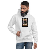 Moving In These Streets unisex hoodie in Dark Heather grey with chest graphic and pocket