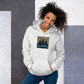 Sport grey unisex hoodie, front graphic "ICE AGENTS" with kangaroo pocket