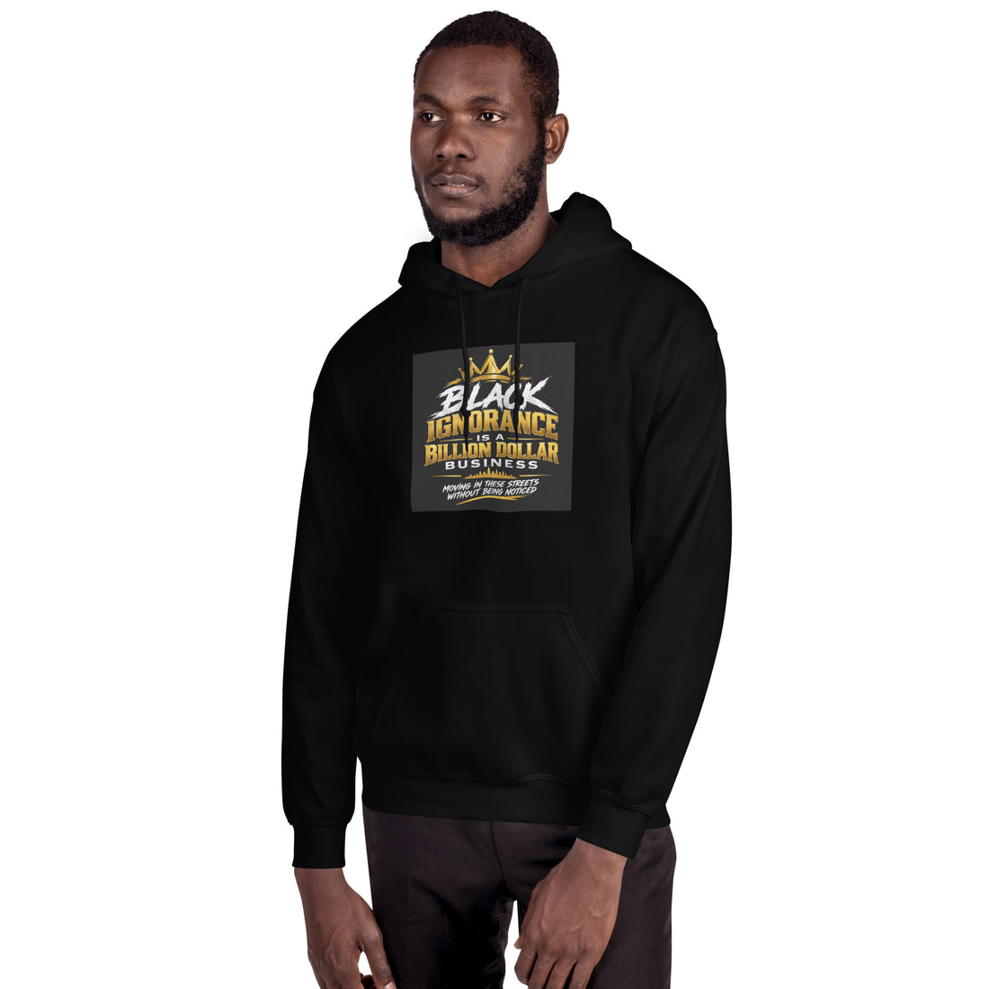 Moving in These Streets statement unisex hoodie, front view