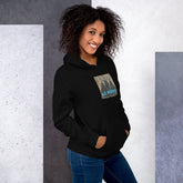 Black unisex hoodie front view with “ICE AGENTS” graphic on chest.