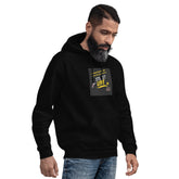 Black unisex streetwear hoodie with chest "Street Life" graphic and hood