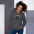 Unisex hoodie in dark heather gray with “ICE AGENTS” front graphic