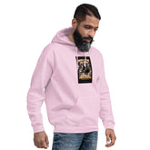Light Pink unisex hoodie with chest graphic panel and front kangaroo pocket