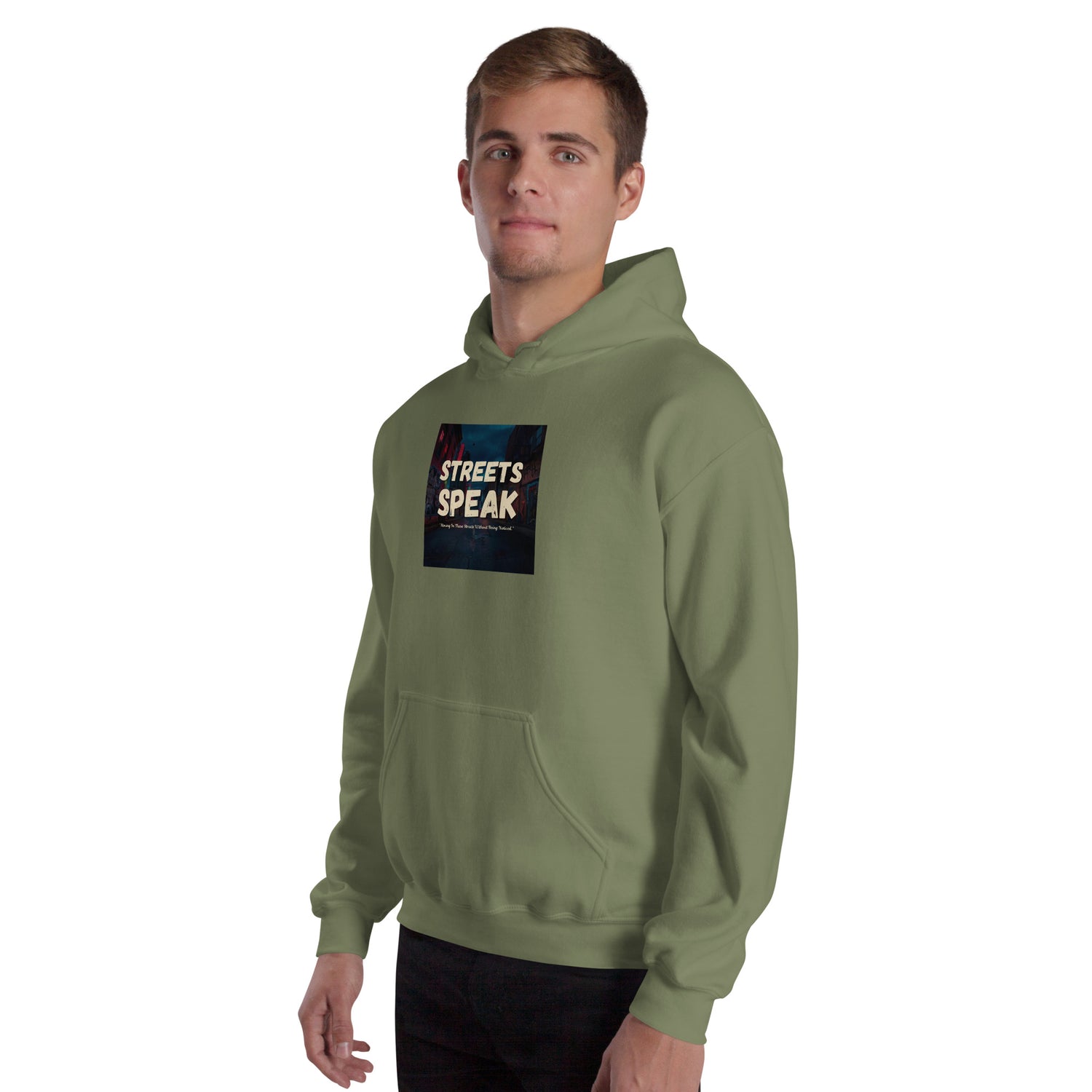 Unisex hoodie, military green, &