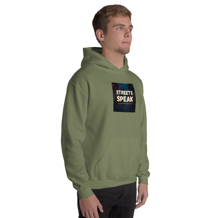Military green hoodie with &