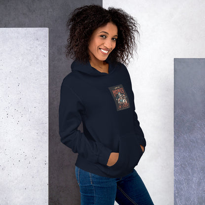 Navy unisex hoodie with &