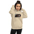 Sand unisex pullover hoodie with hood, kangaroo pocket, and front chest graphic.